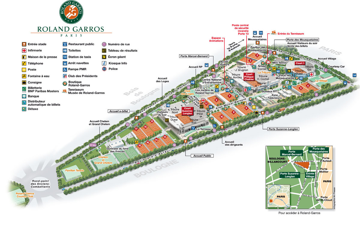 Roland Garros Seating Chart View