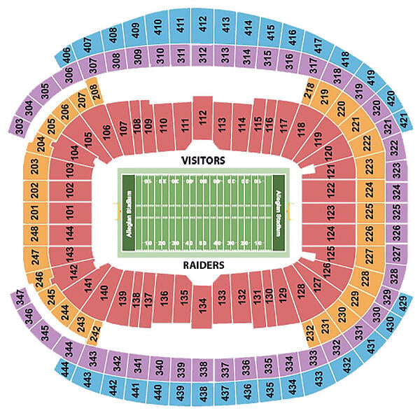 seating chart Allegiant Stadium